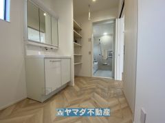 室内干しできる洗面所
