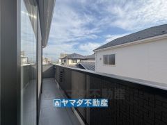 南向きのバルコニー