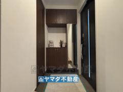 ミラー付きシューズボックス