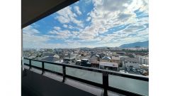 南向きバルコニーから見た眺望。