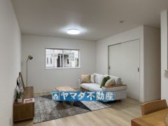 リビングの広さに加えて和室の入り口を開放すればさらに広々とした空間になります