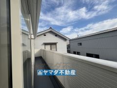 南向きのバルコニー